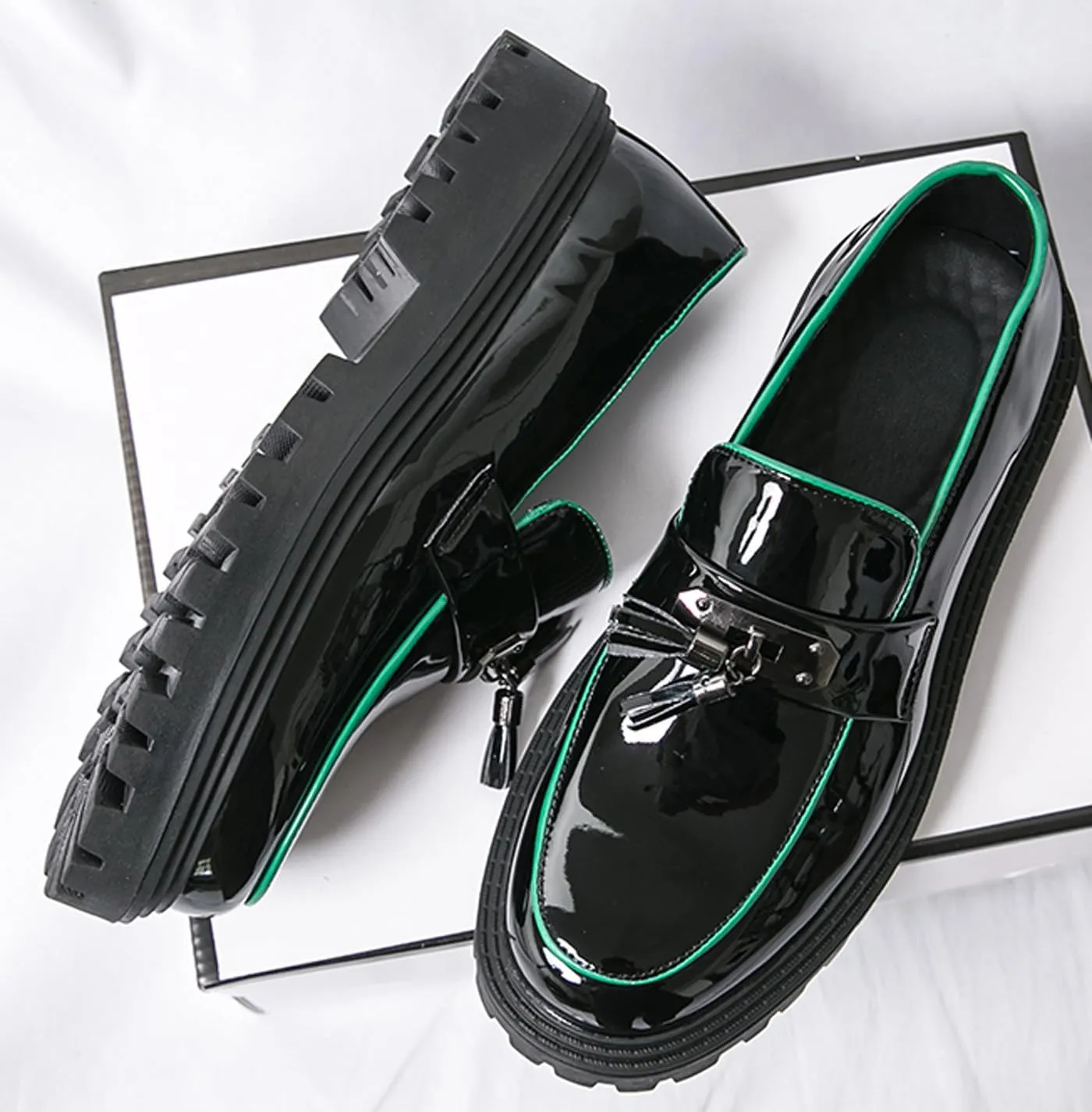 Mens Casual Shoes Slip On Loafers Leather Dress Tassel Loafers Fashion Wedding Tuxedo Formal Walking Summer Shoes for Men