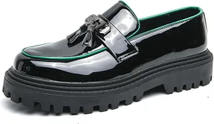 Mens Casual Shoes Slip On Loafers Leather Dress Tassel Loafers Fashion Wedding Tuxedo Formal Walking Summer Shoes for Men