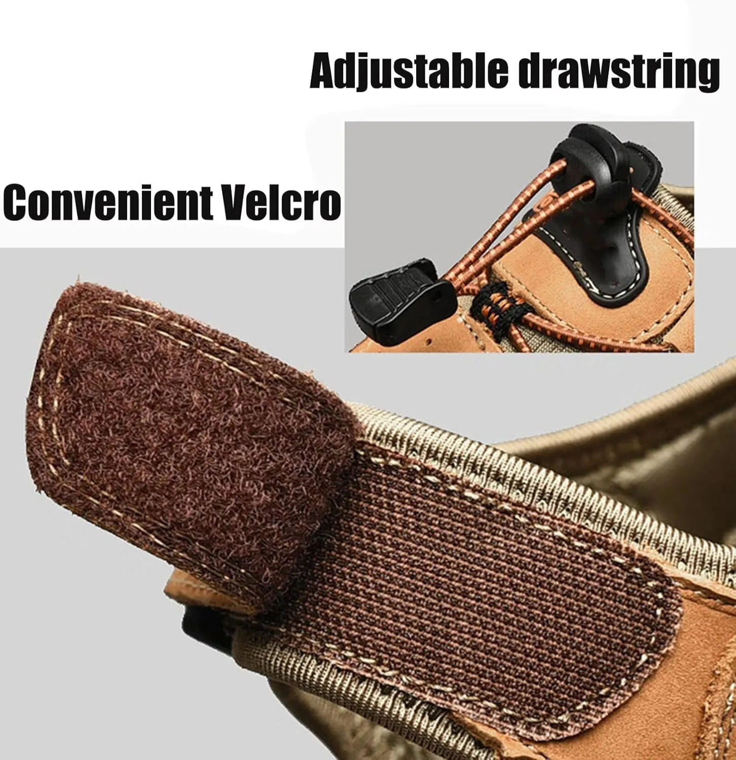 Mens Closed Toe Sandal,Leather Fisherman Beach Sandals Shoes Outdoor Walking Driving Hiking Sandals Summer Athletic Sandals Waterproof