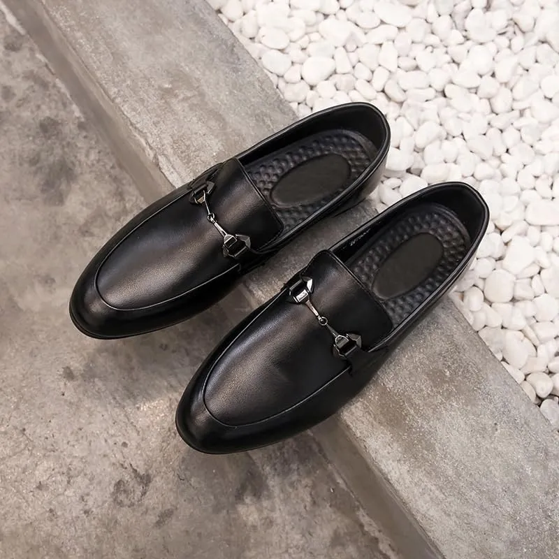 Men's Comfortable Soft Fashion Slip-On Leather Shoes Oxford Shoes for Men Lightweight Formal Derby Shoes(10)
