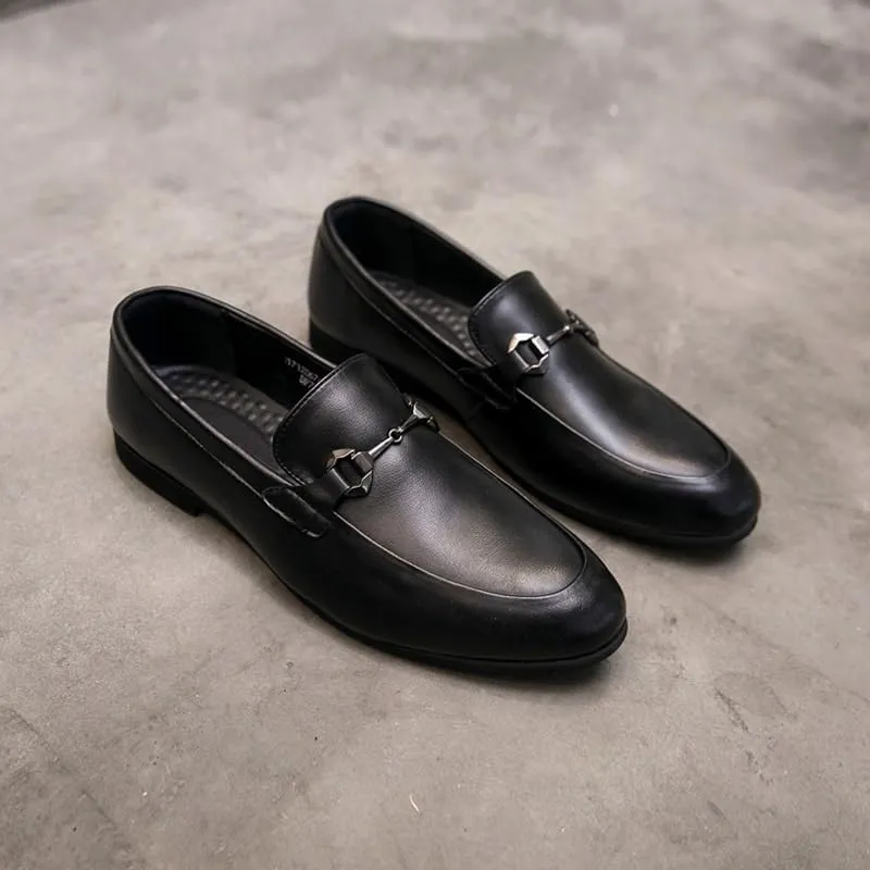 Men's Comfortable Soft Fashion Slip-On Leather Shoes Oxford Shoes for Men Lightweight Formal Derby Shoes(10)
