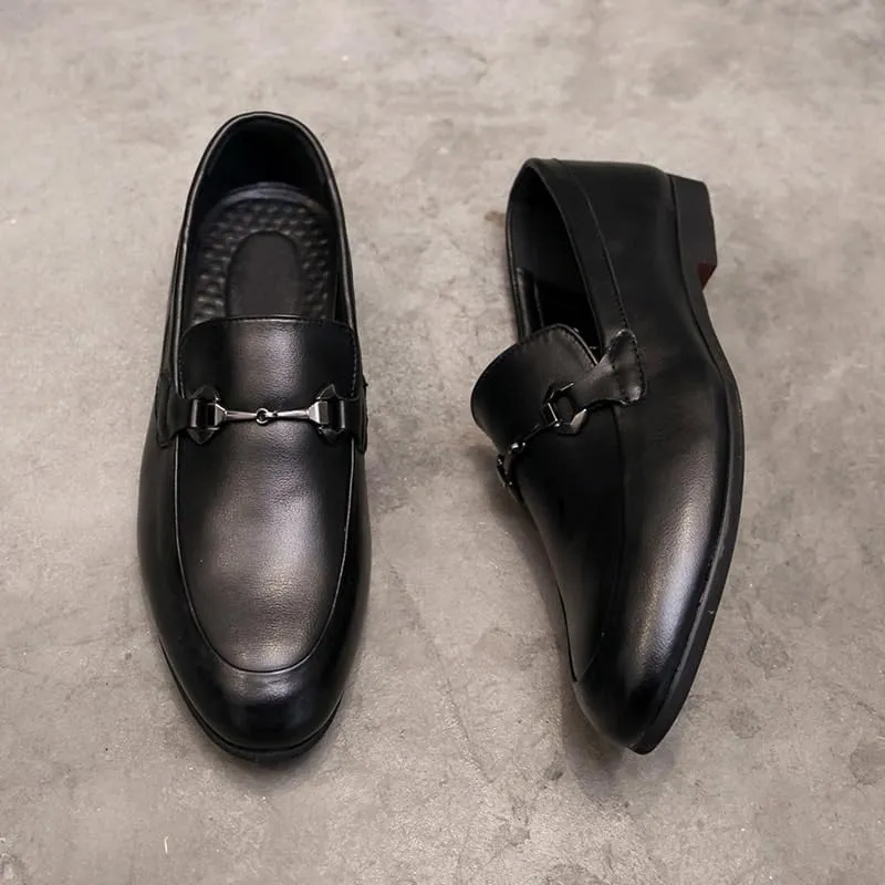 Men's Comfortable Soft Fashion Slip-On Leather Shoes Oxford Shoes for Men Lightweight Formal Derby Shoes(10)