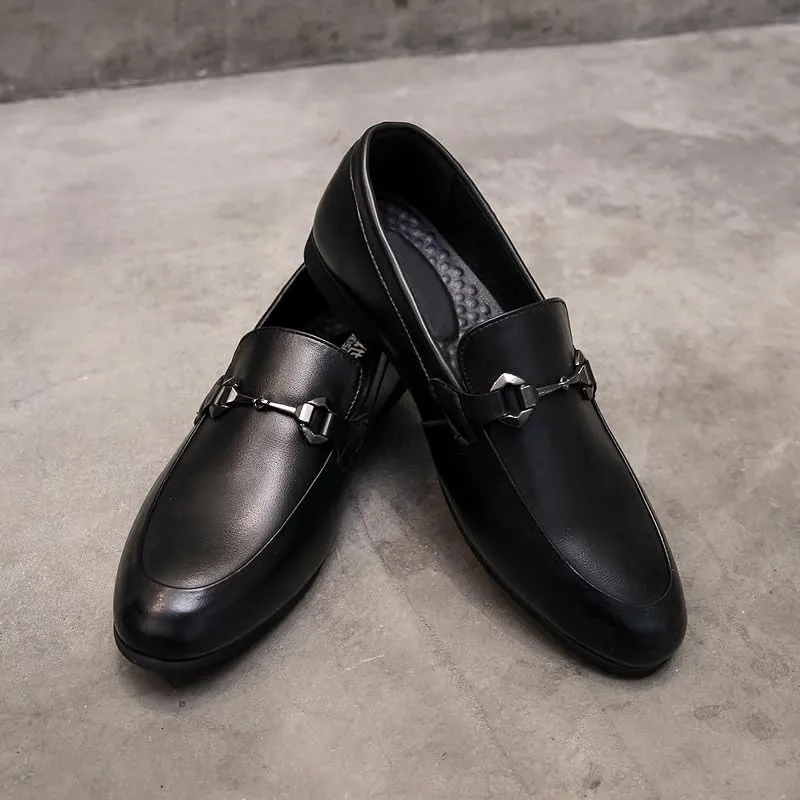Men's Comfortable Soft Fashion Slip-On Leather Shoes Oxford Shoes for Men Lightweight Formal Derby Shoes(10)