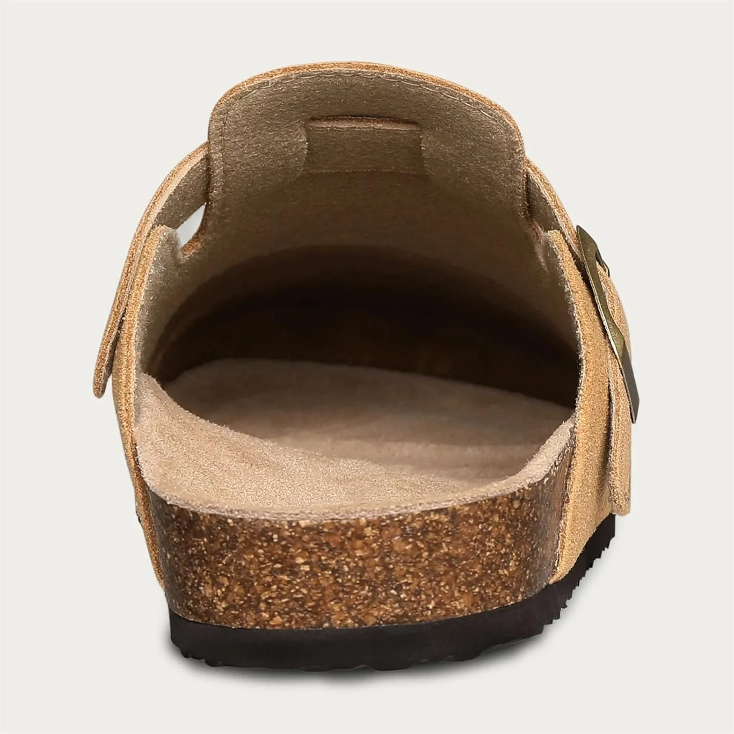 Men's Cork Clogs - Suede Leather Upper with Durable Beach Outsole