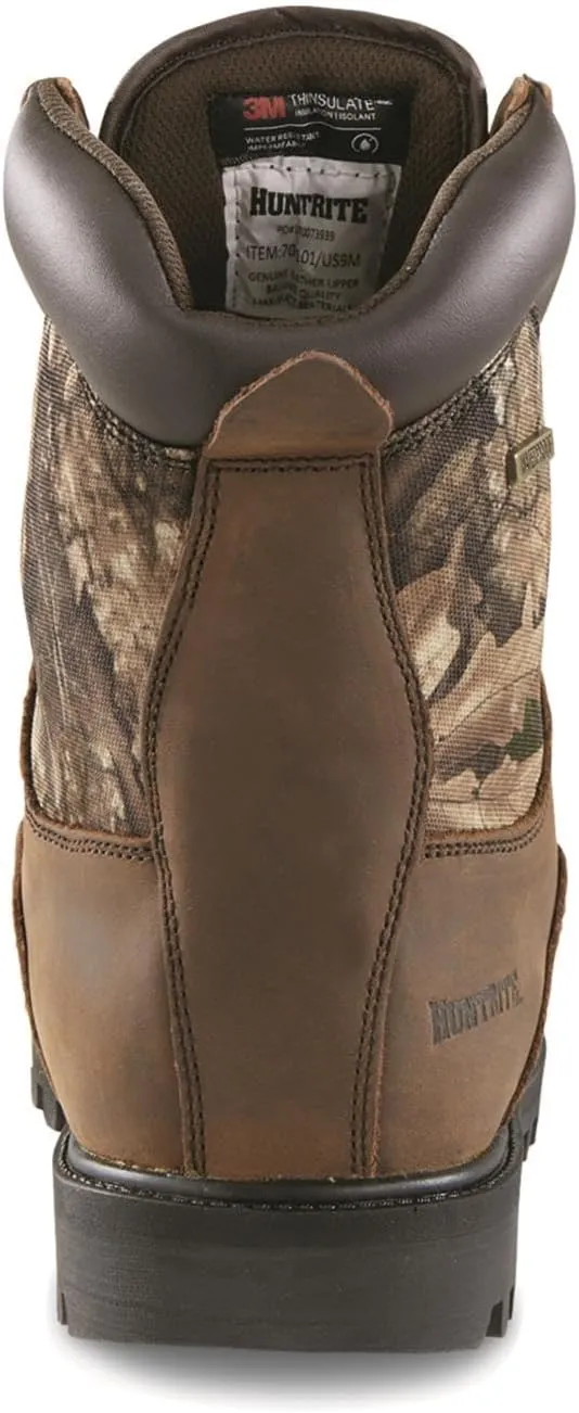 Men's Insulated Waterproof Hunting Boots Non-Slip Shoes, 1200-gram, Brown