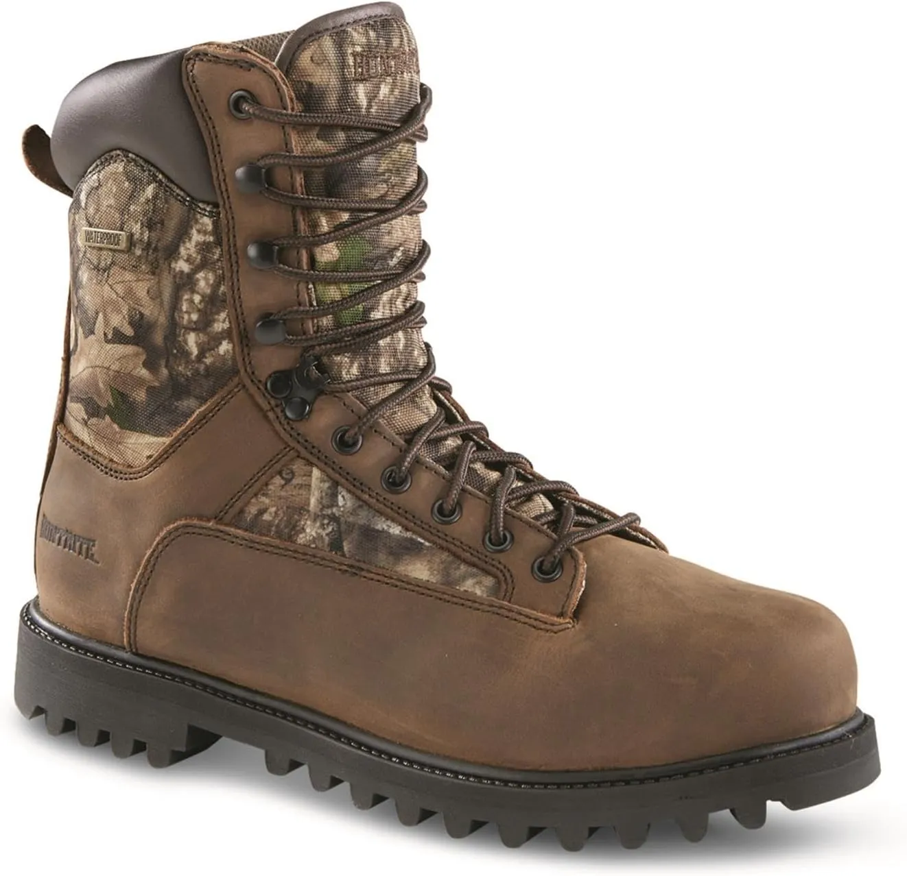 Men's Insulated Waterproof Hunting Boots Non-Slip Shoes, 1200-gram, Brown