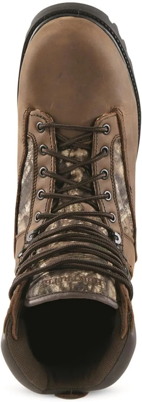 Men's Insulated Waterproof Hunting Boots Non-Slip Shoes, 1200-gram, Brown