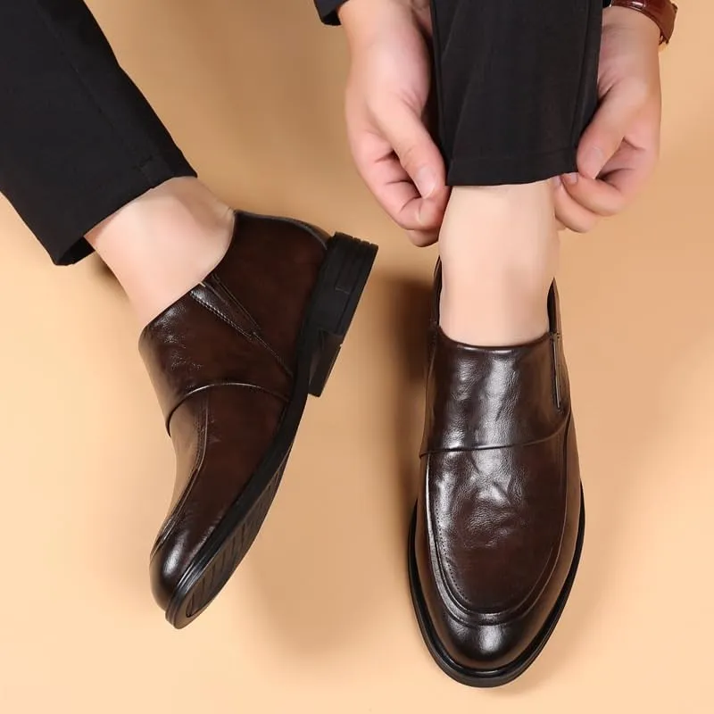 Men's Slip-Ons Loafers Casual Retro Wedding Business Oxford Shoes Mens Patent Leather Formal Casual Comfortable Dress Shoes