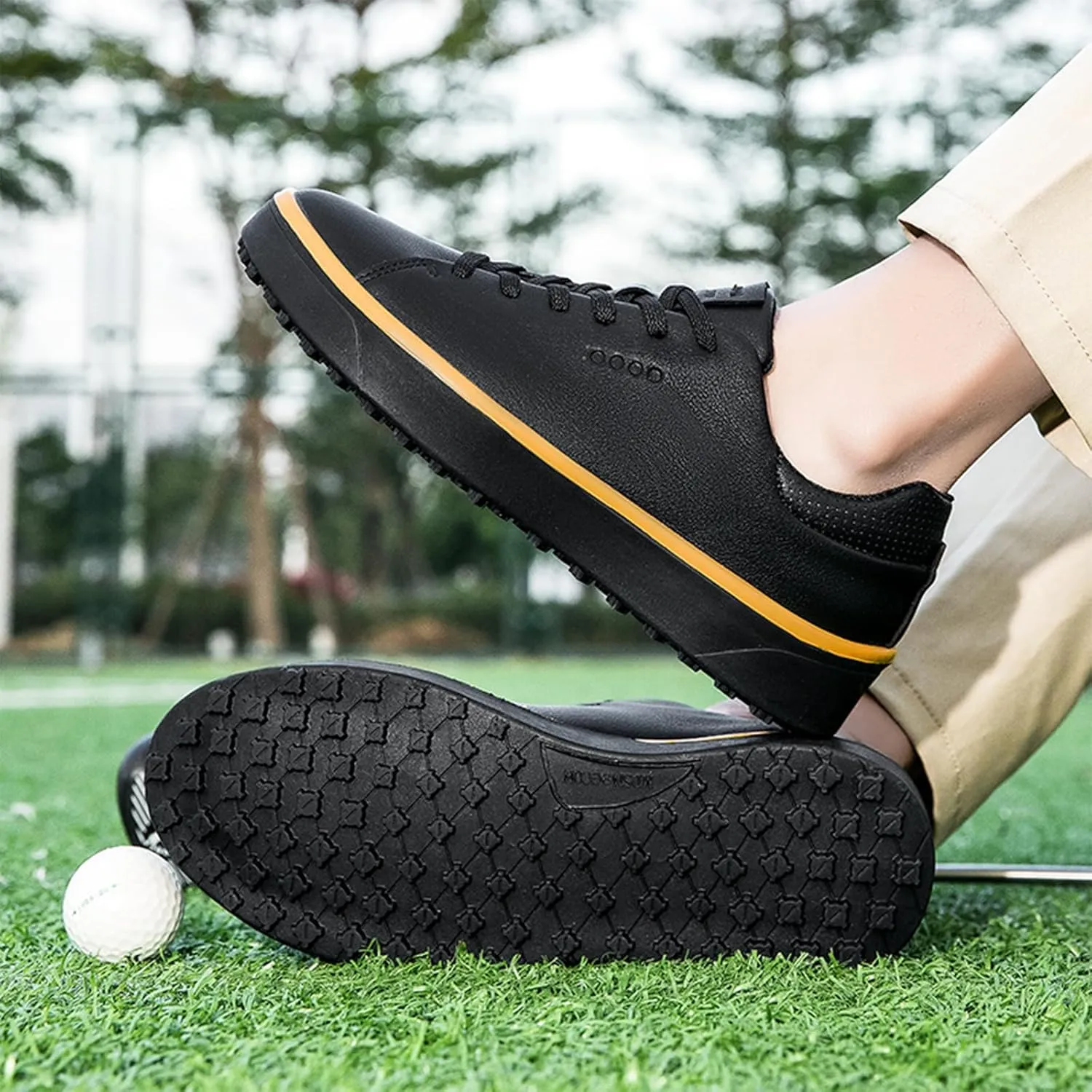 Men's Spikeless Golf Shoes - Waterproof & Breathable Comfortable Walking Golf Shoes for Men Women - Lightweight Tennis Golf Sneakers with Arch Support