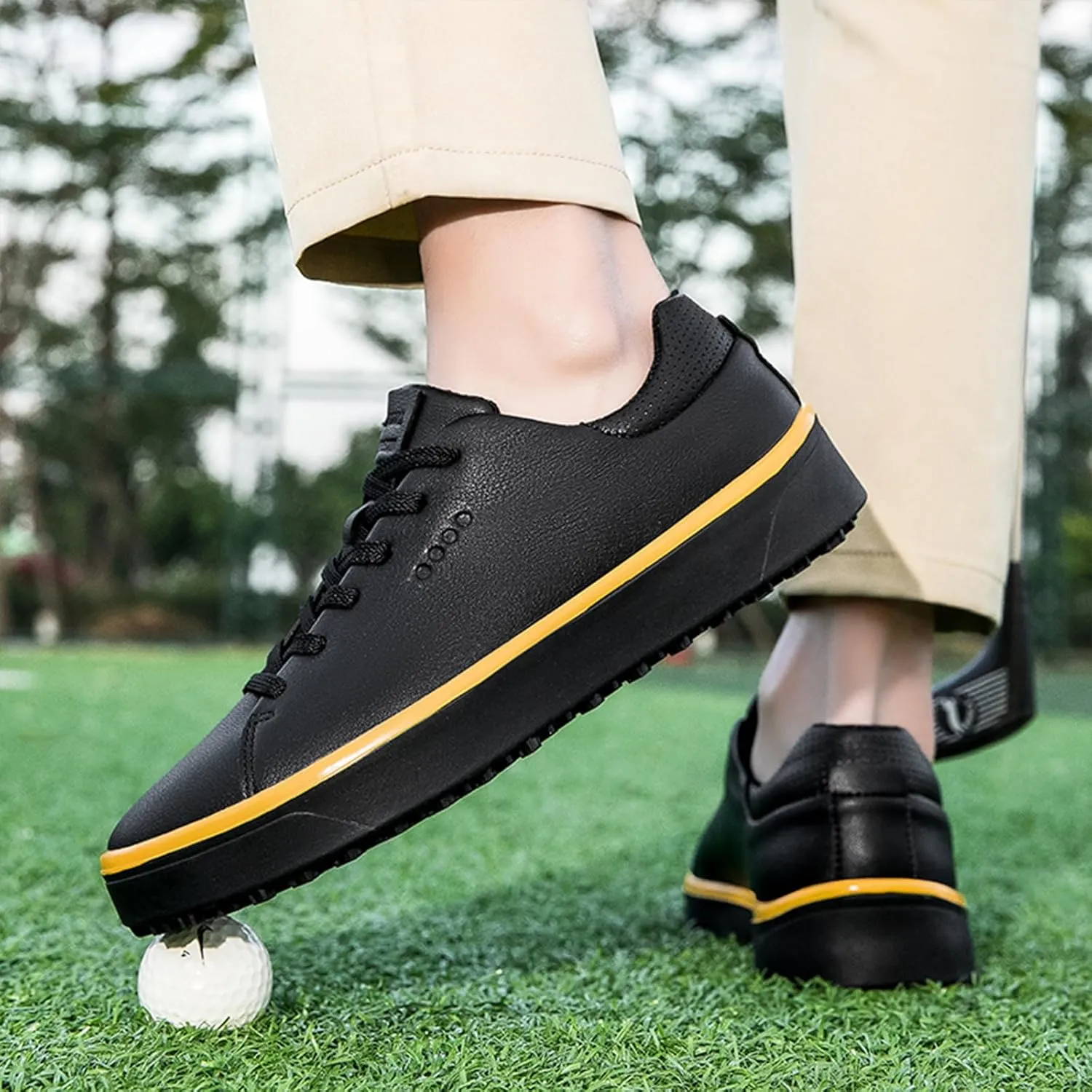 Men's Spikeless Golf Shoes - Waterproof & Breathable Comfortable Walking Golf Shoes for Men Women - Lightweight Tennis Golf Sneakers with Arch Support