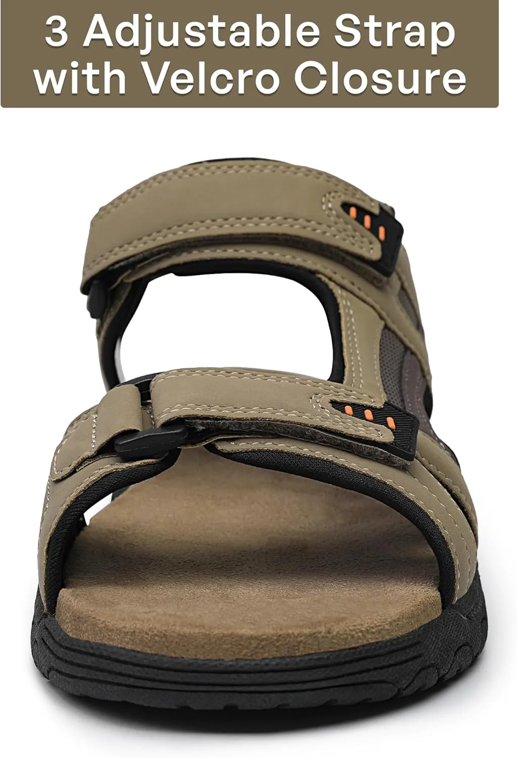 Mens Sporty Outdoor Sandal Open Toe Hiking Outdoor Shoe Non-slip Athletic Sandal