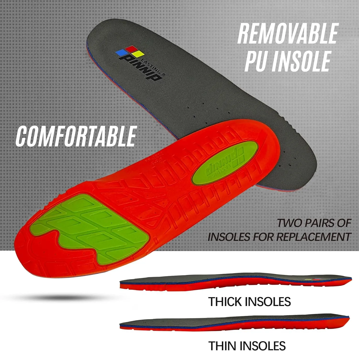 Mens Steel Toe Work Boots With 2 Different Insoles Waterproof Insulated Non Slip & Oil Resistant ASTM F2413