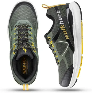 Mens Walking Shoes for Plantar Fasciitis, Orthopedic Mens Sneakers with Arch Support, Non Slip Running Shoes for Flat Feet with Extra Cushioning and Heel Pain Relief