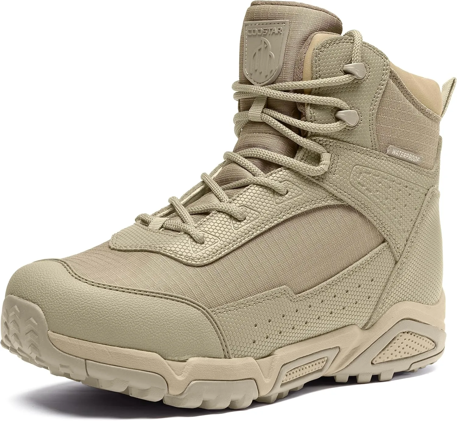 Men's Water-Resistant Work Boots Lightweight Tactical Boots Non-Slip Hiking Boots for Men