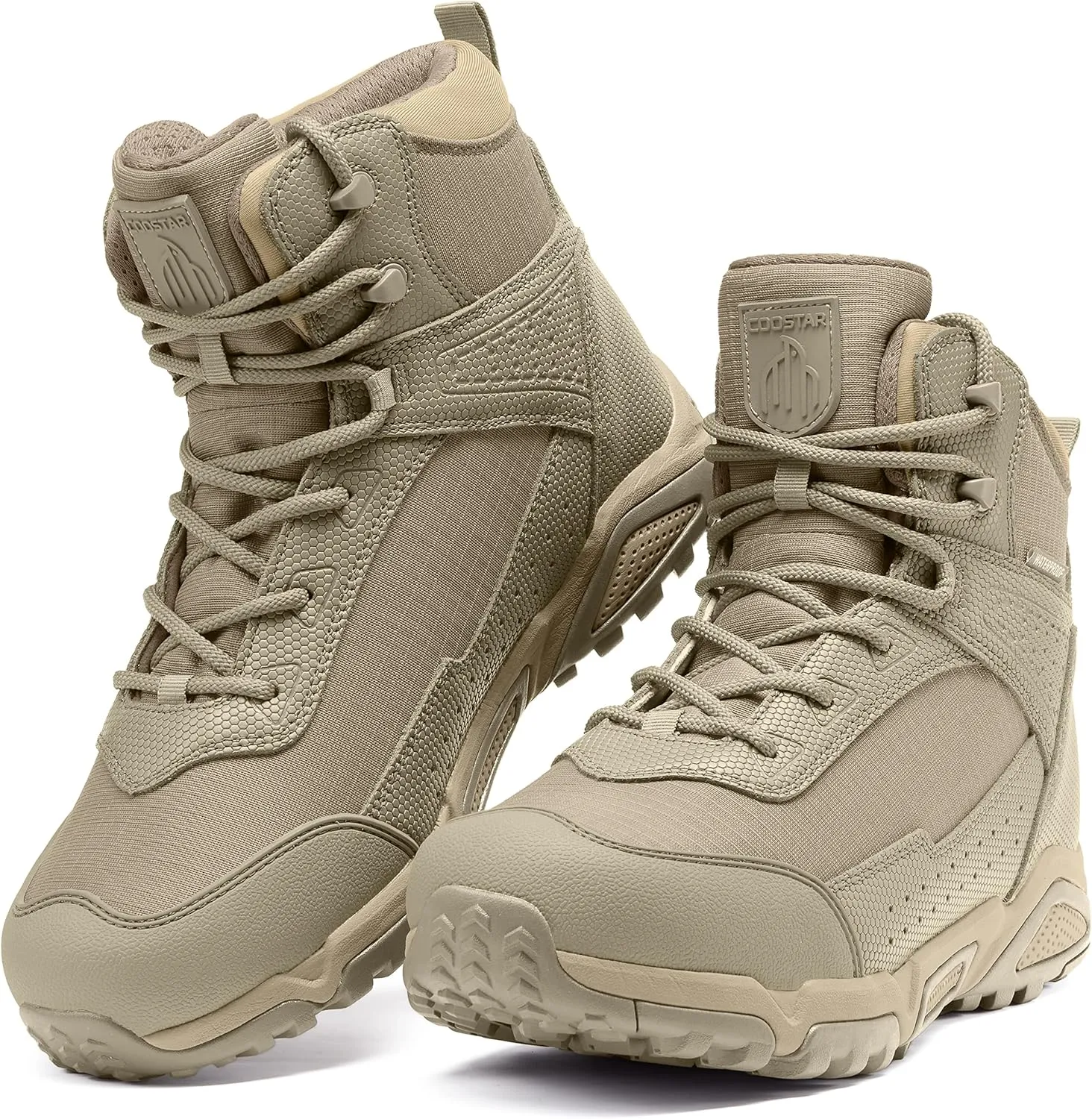 Men's Water-Resistant Work Boots Lightweight Tactical Boots Non-Slip Hiking Boots for Men