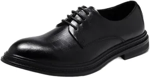 Men's Wingtip Oxfords Shoes Genuine Leather Business Formal Brogue Lace Up Comfortable Dress Shoes