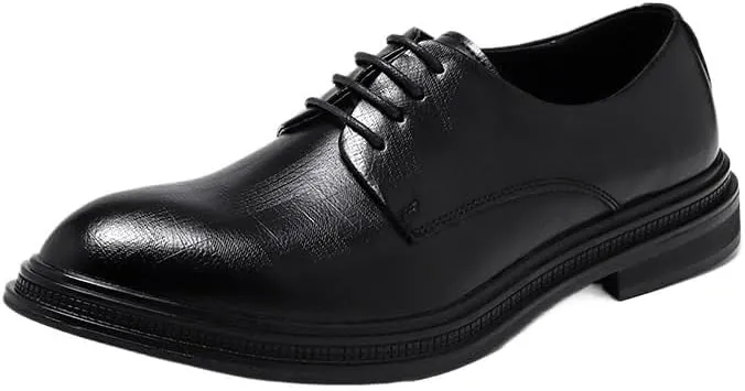 Men's Wingtip Oxfords Shoes Genuine Leather Business Formal Brogue Lace Up Comfortable Dress Shoes