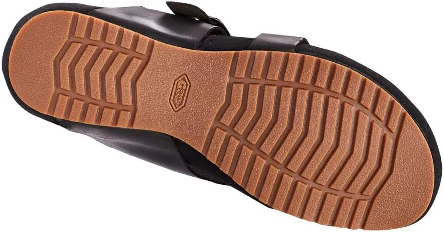 MGGMOKAY Mens Cow Leather Flip Flops Sandals