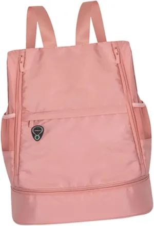 Milisten 1Pc Casual Backpack with Dry Wet Separation Lightweight Gym Bag for Travel Hiking and Fitness Includes Shoe Compartment and Headphone Port for Sports