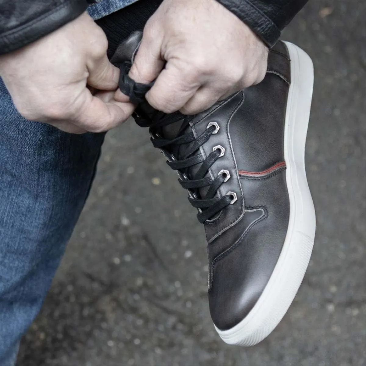 Milwaukee Leather MBM9152 Men's Black Leather High-Top Biker Riding Waterproof Shoes Reinforced w/Ankle Support