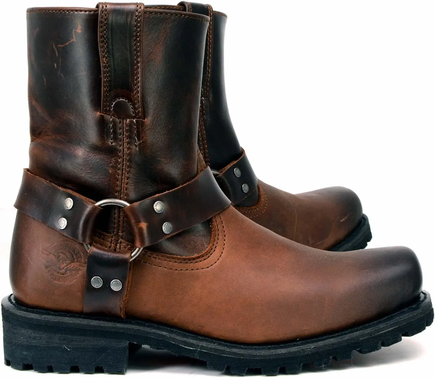 Milwaukee Leather Men's Classic Premium Leather Harness Motorcycle Boots Collection - 10