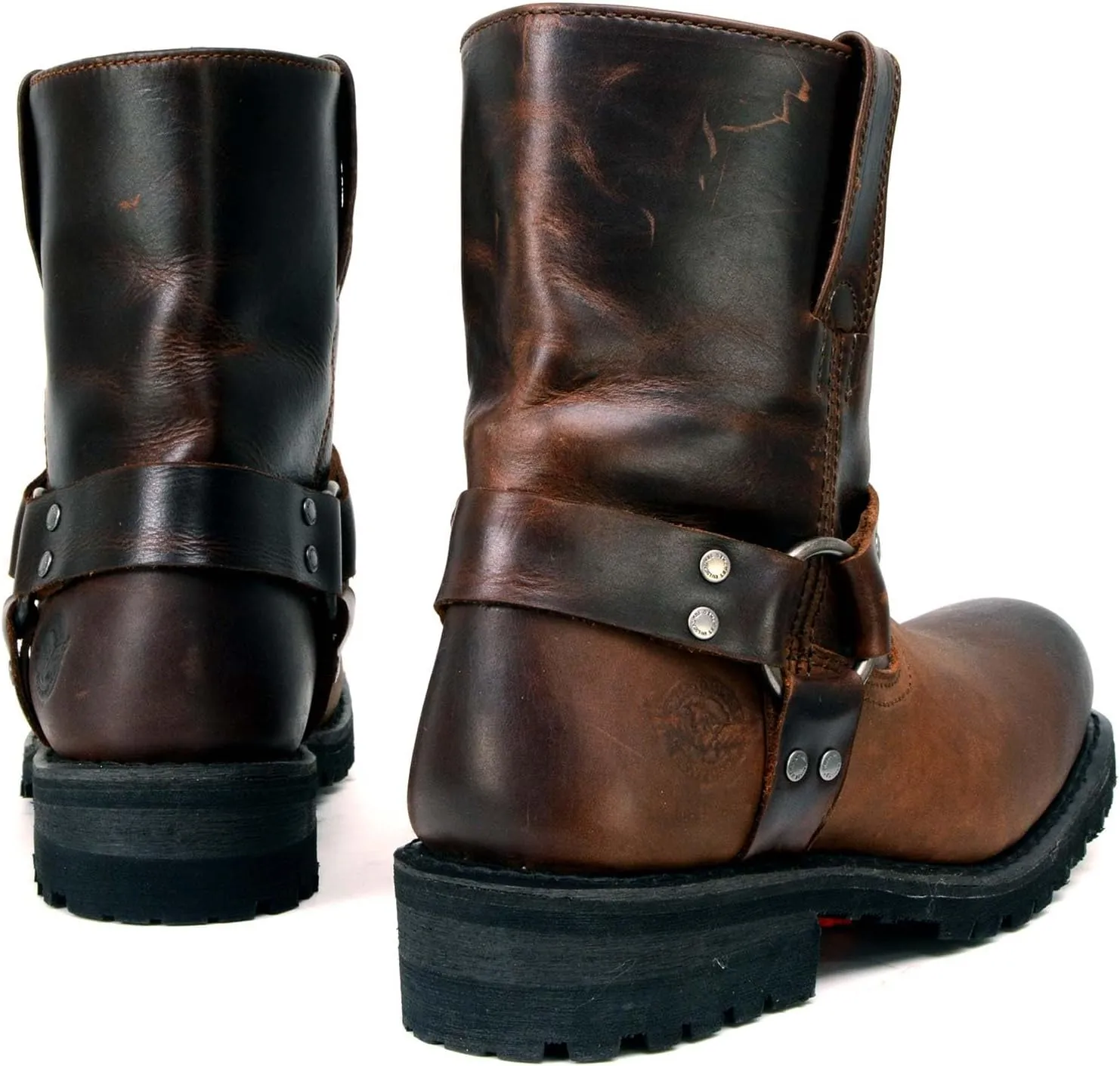 Milwaukee Leather Men's Classic Premium Leather Harness Motorcycle Boots Collection - 10