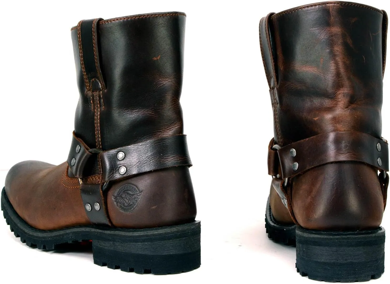 Milwaukee Leather Men's Classic Premium Leather Harness Motorcycle Boots Collection - 10