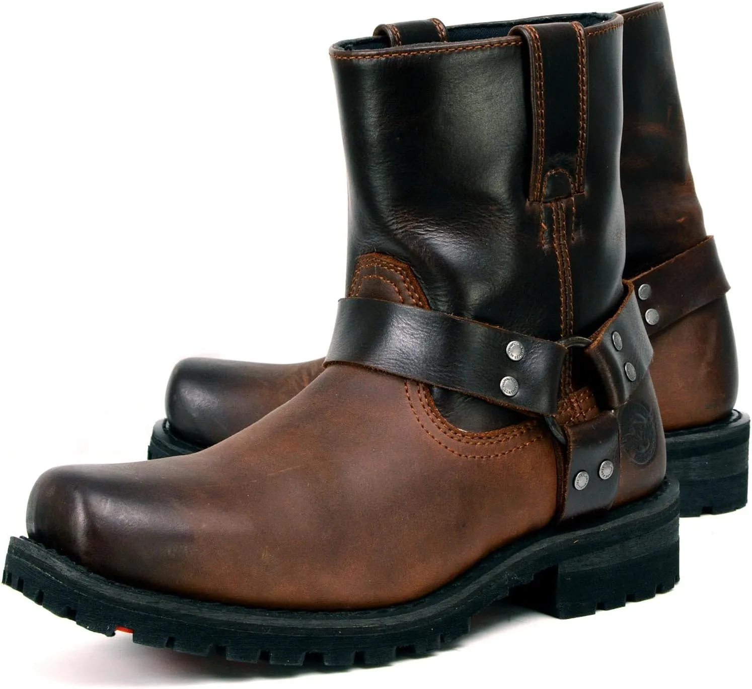 Milwaukee Leather Men's Classic Premium Leather Harness Motorcycle Boots Collection - 10