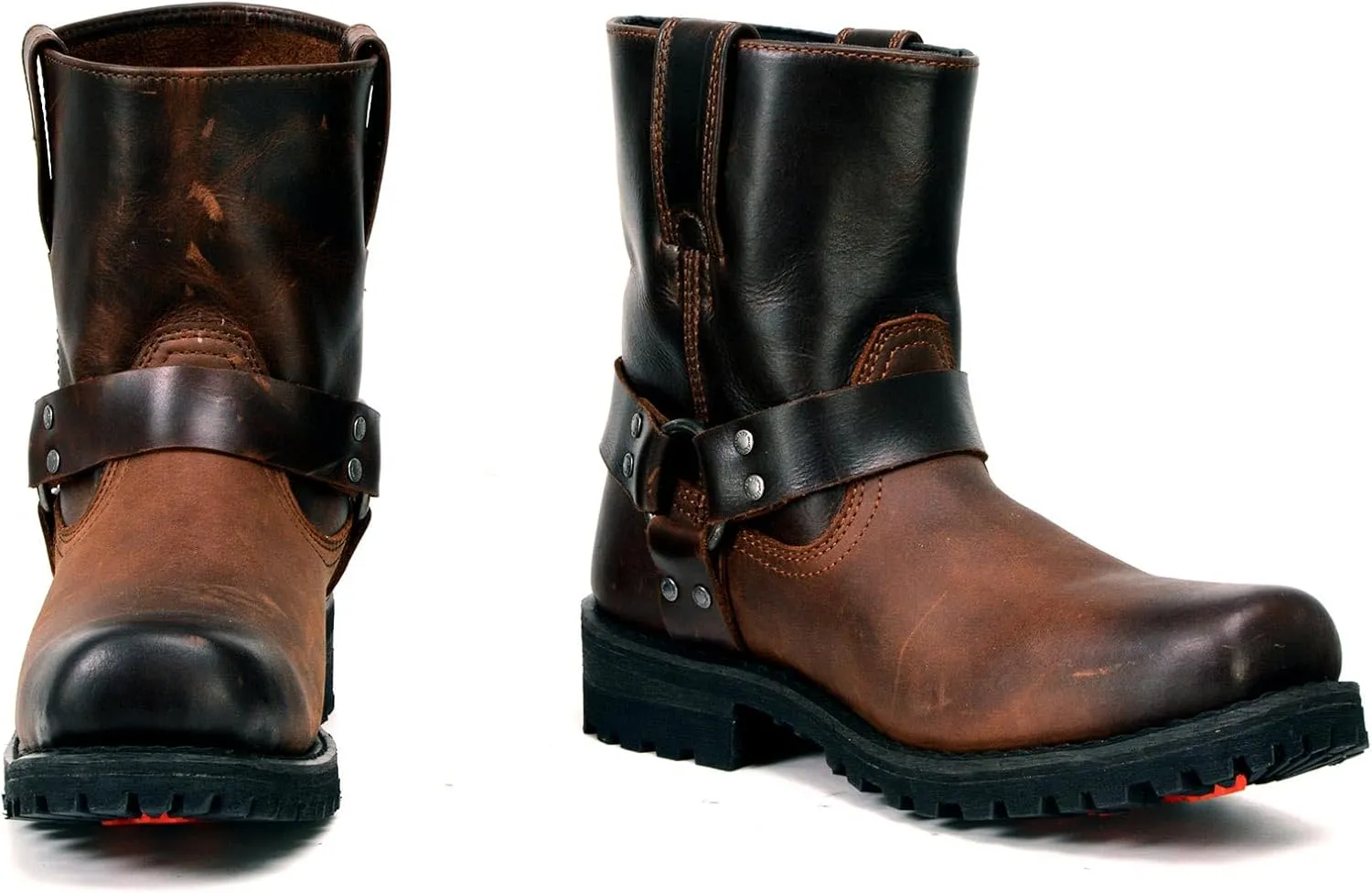 Milwaukee Leather Men's Classic Premium Leather Harness Motorcycle Boots Collection - 10
