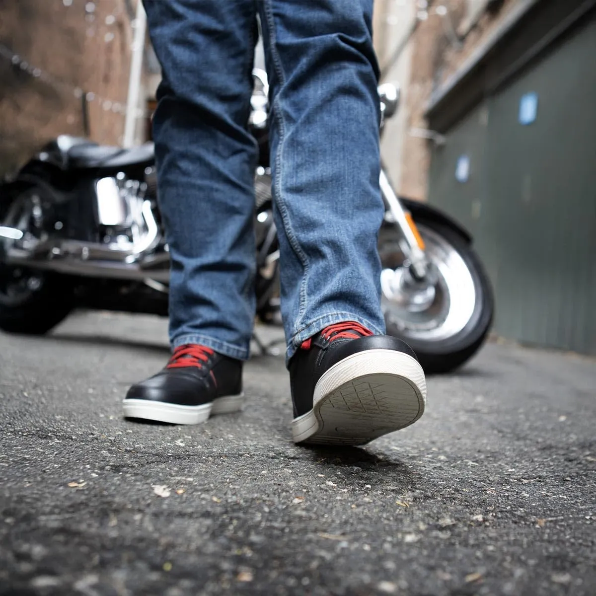 Milwaukee Leather Men's Motorcycle Reinforced Street Biker Casual Riding Shoes Leather Suede Canvas - 15