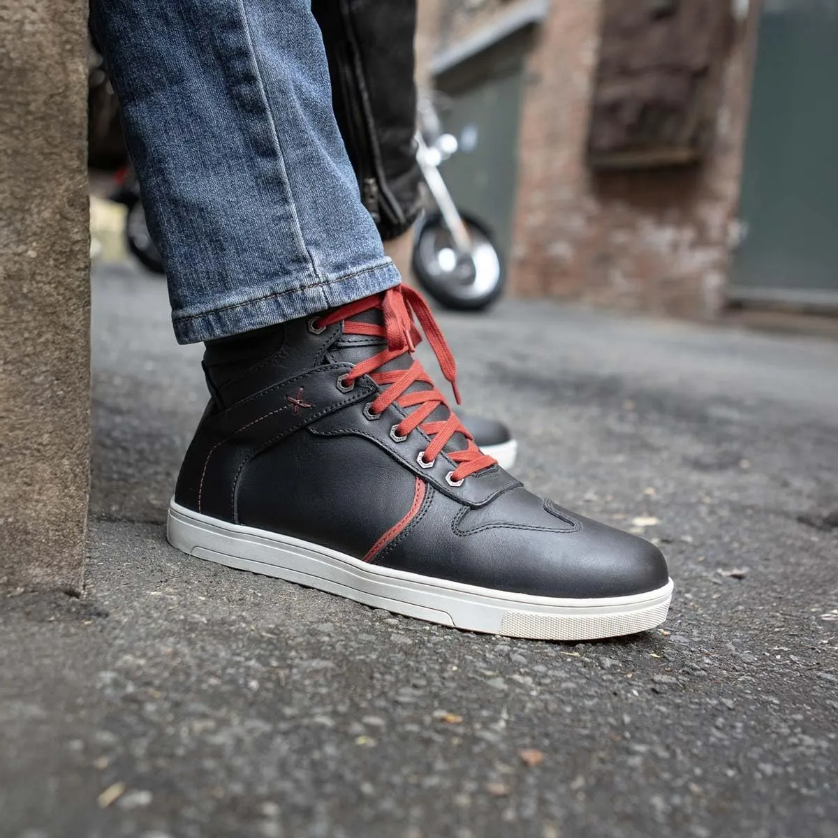 Milwaukee Leather Men's Motorcycle Reinforced Street Biker Casual Riding Shoes Leather Suede Canvas - 15