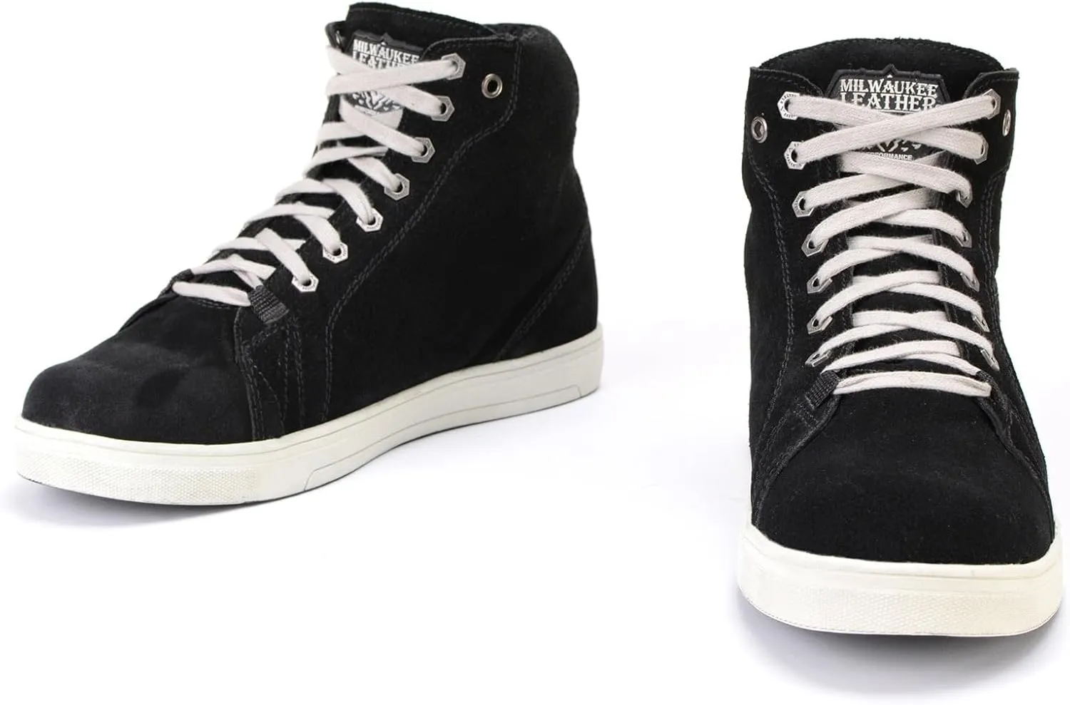 Milwaukee Leather Men's Motorcycle Reinforced Street Biker Casual Riding Shoes Leather Suede Canvas - 7