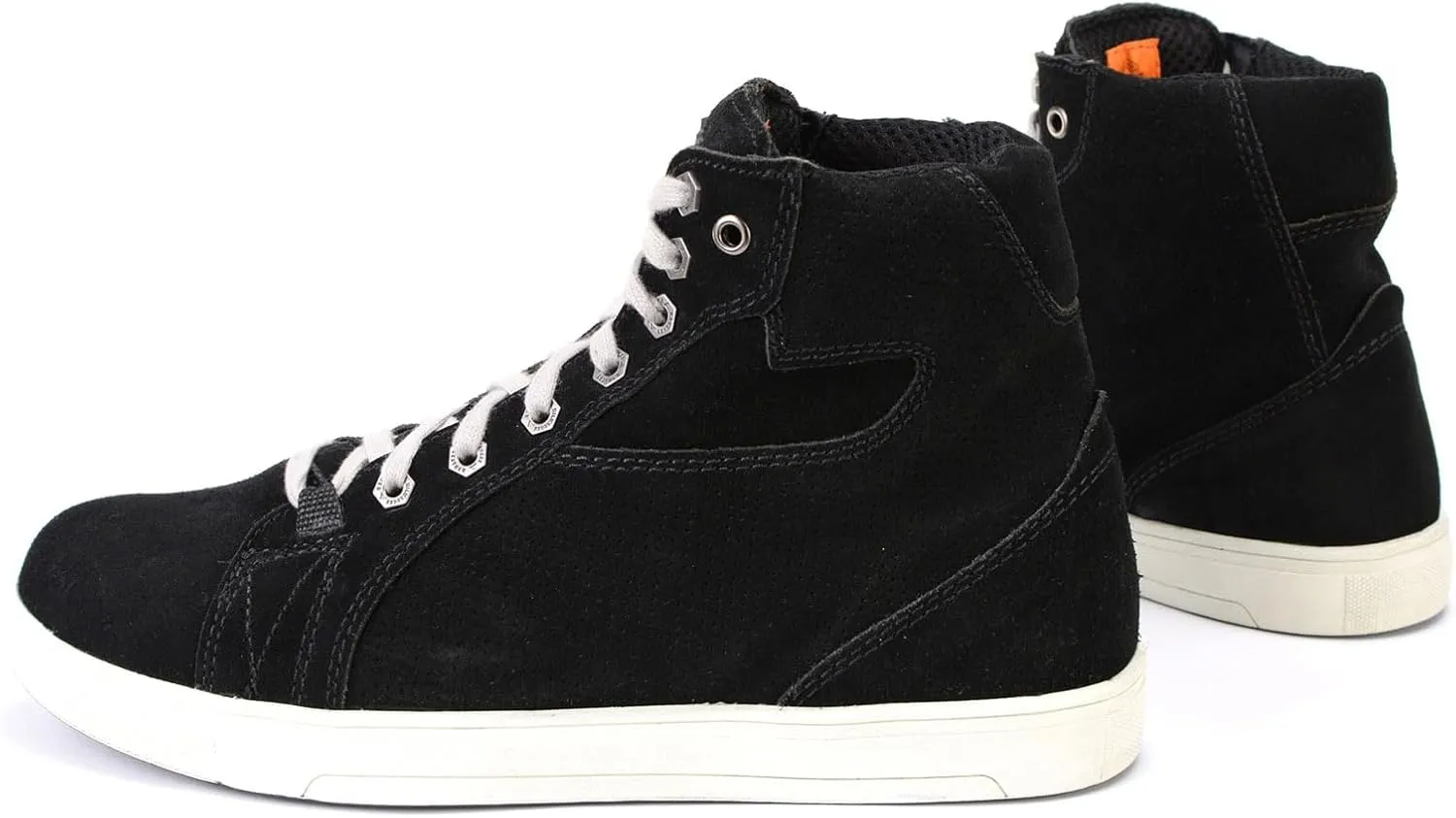 Milwaukee Leather Men's Motorcycle Reinforced Street Biker Casual Riding Shoes Leather Suede Canvas - 7