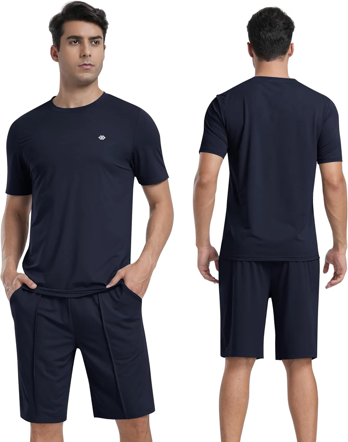 MoFiz Mens Tracksuits 2 Piece Short Set Outfits Cozy Lightweight Sweatsuits Active Running Sports Casual Sets