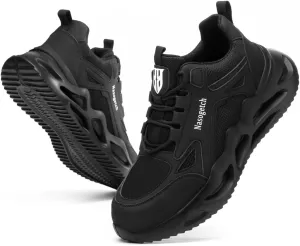Nasogetch Steel Toe Shoes for Men Women Lightweight Work Shoes Wide Comfortable Safety Sneakers Puncture Proof