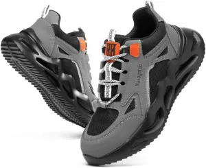 Nasogetch Steel Toe Shoes for Men Women Lightweight Work Shoes Wide Comfortable Safety Sneakers Puncture Proof
