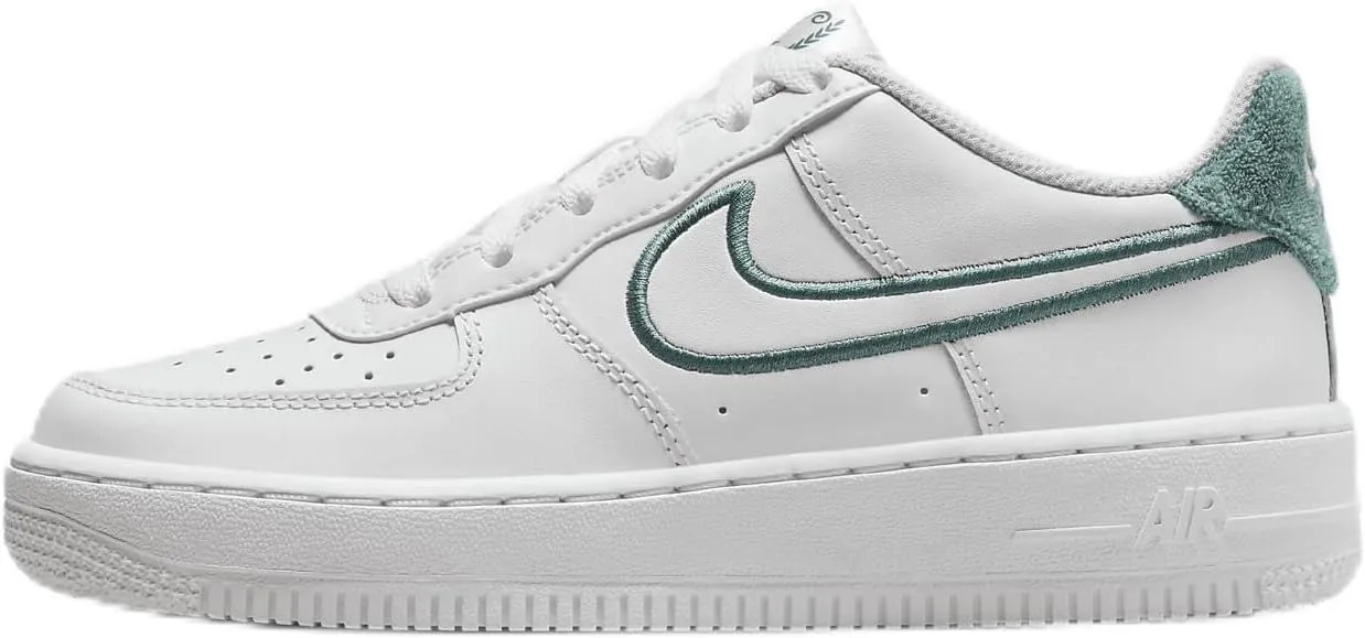 Nike Air Force 1 LV8 3 Big Kids' Shoes (FZ2008-100, Summit White/Bicoastal/Summit White) Size 5