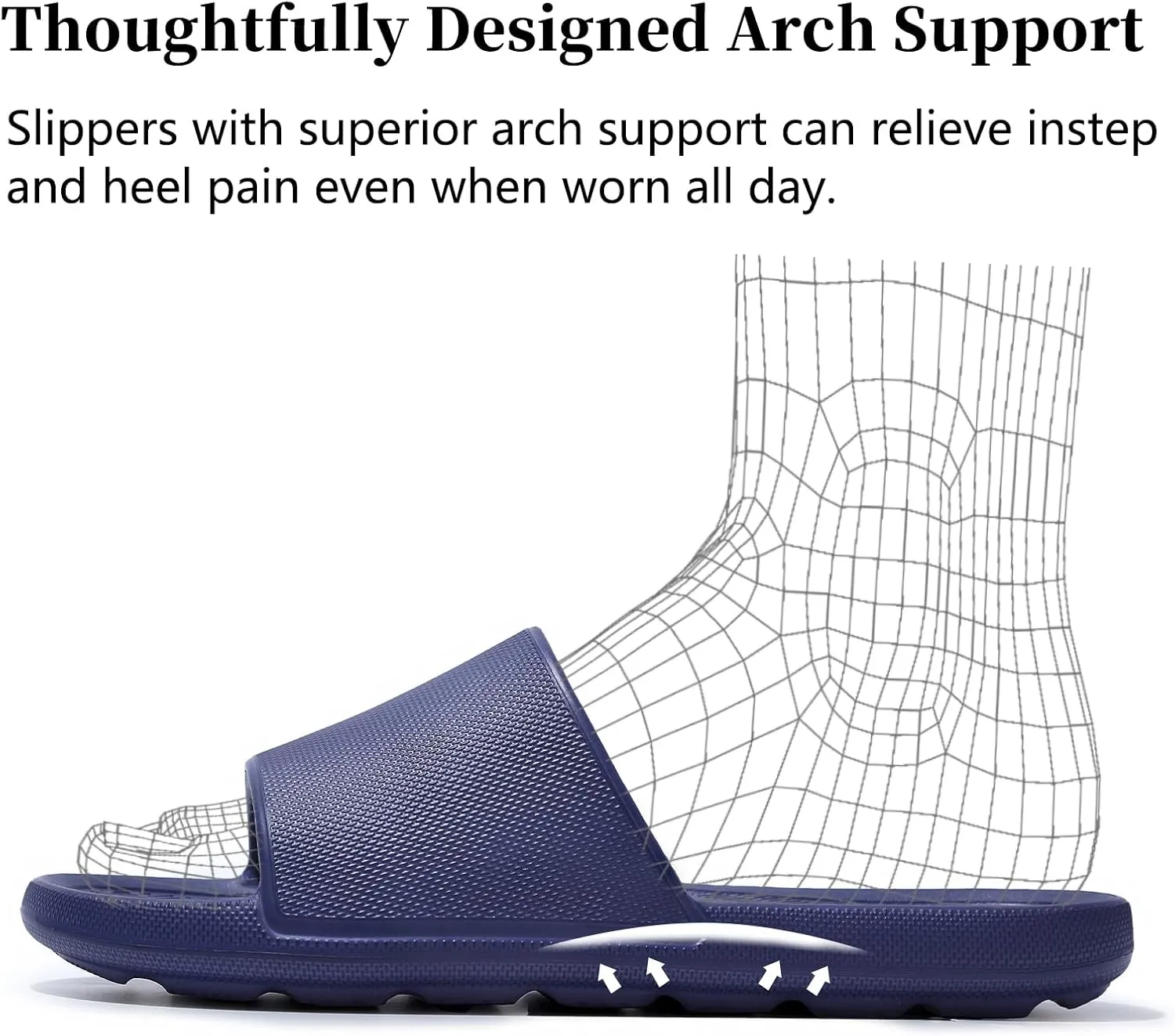 Non Slip Shower Shoes Bathroom Slippers for Pool Camping Open-toe