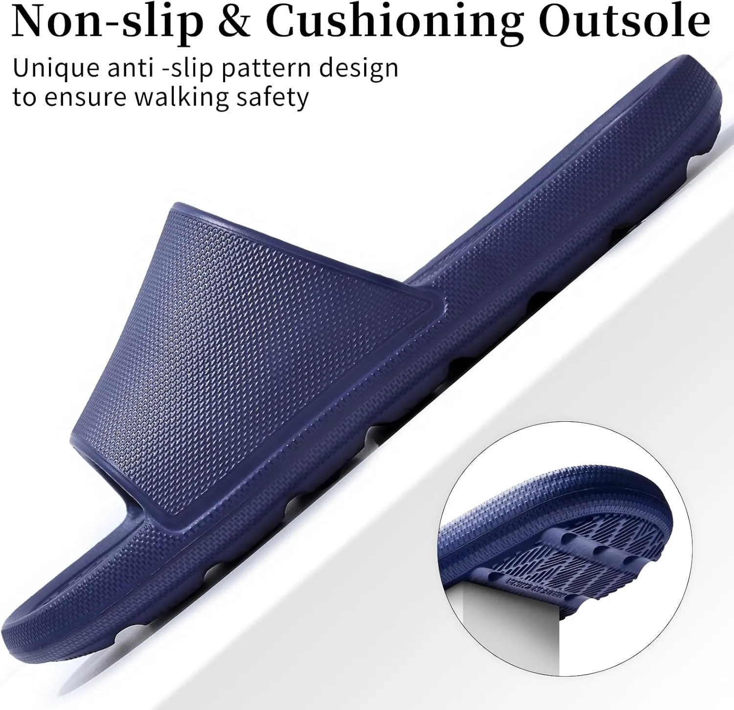 Non Slip Shower Shoes Bathroom Slippers for Pool Camping Open-toe