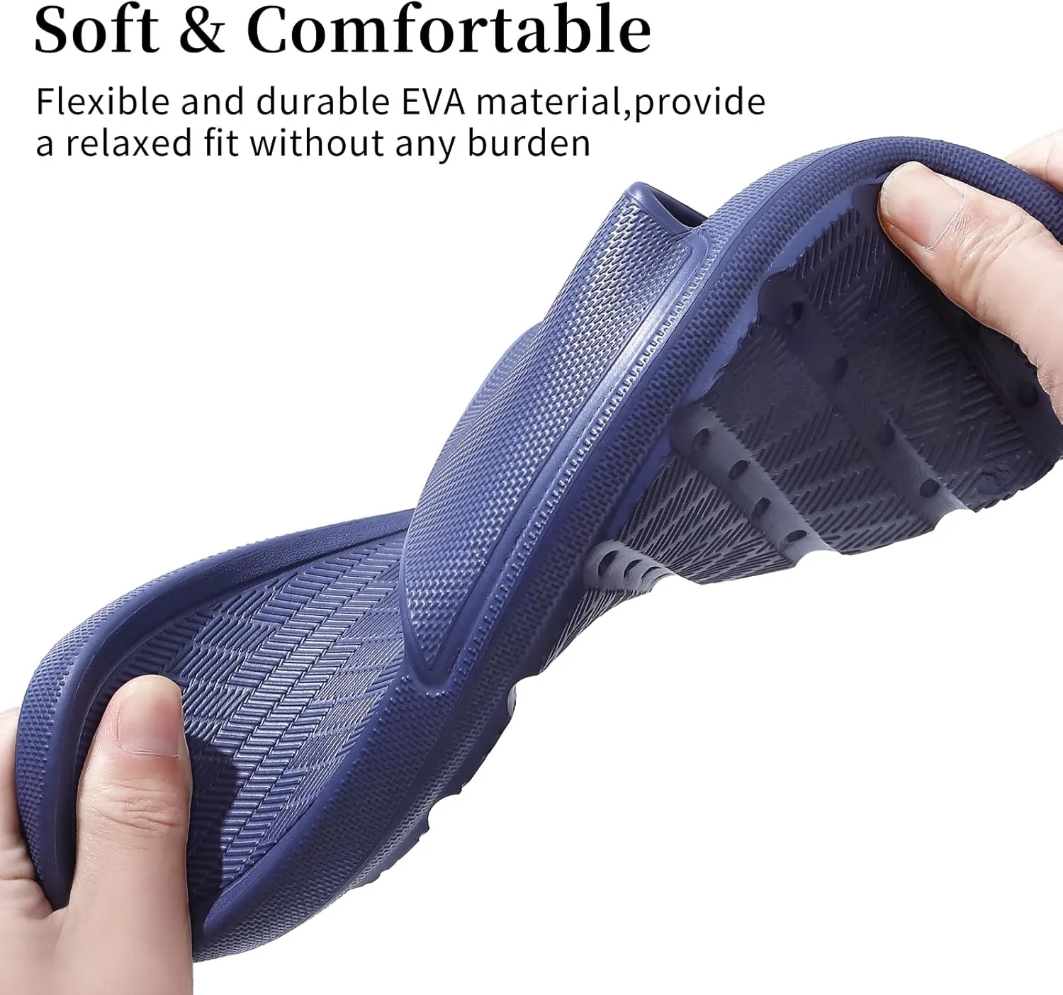 Non Slip Shower Shoes Bathroom Slippers for Pool Camping Open-toe