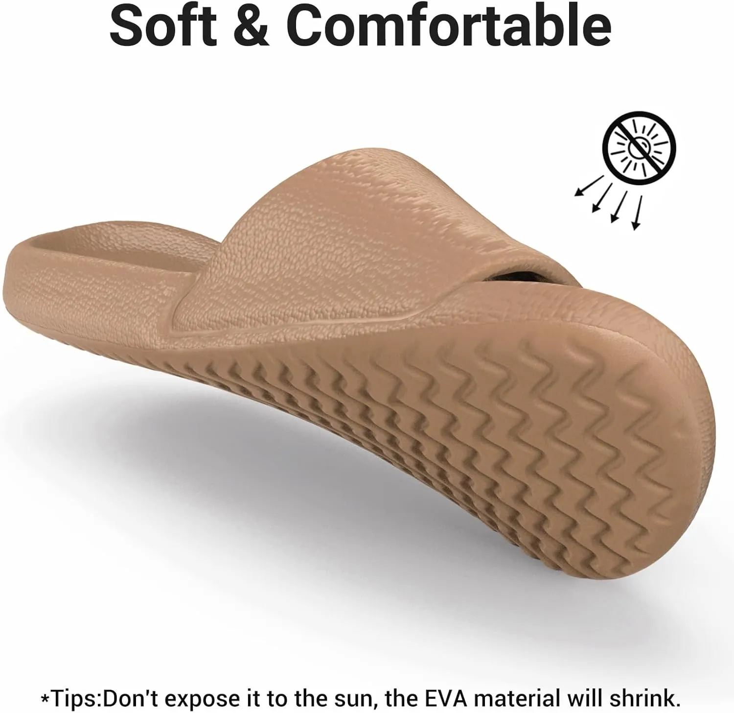 Non-Slip Shower Shoes for Men & Women - House Slippers with Arch Support Quick-Drying, Non-Slip - Cloud Slides Sandals Pool - Perfect for Home, Beach, and Travel