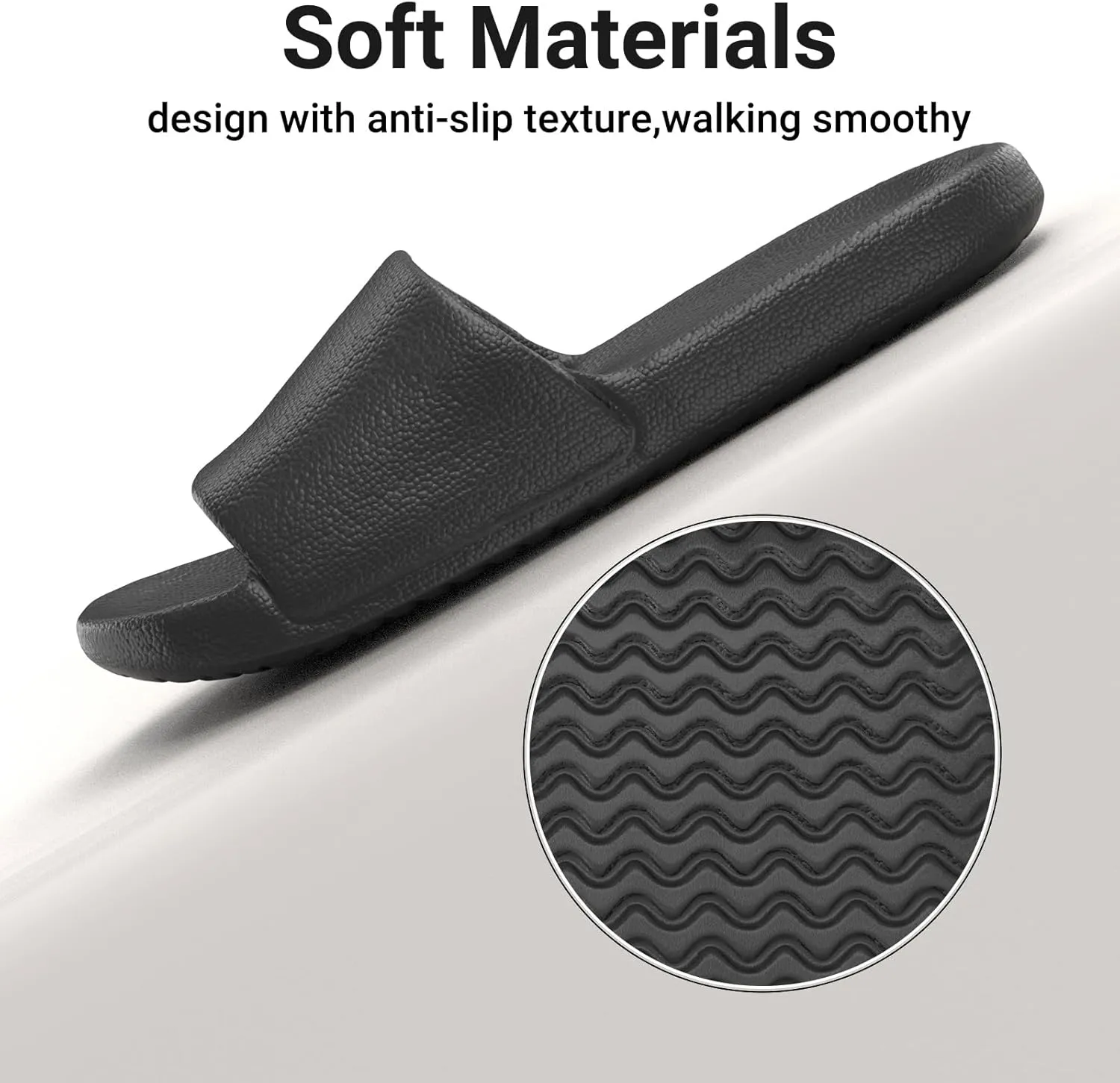 Non-Slip Shower Shoes for Men & Women - House Slippers with Arch Support Quick-Drying, Non-Slip - Cloud Slides Sandals Pool - Perfect for Home, Beach, and Travel