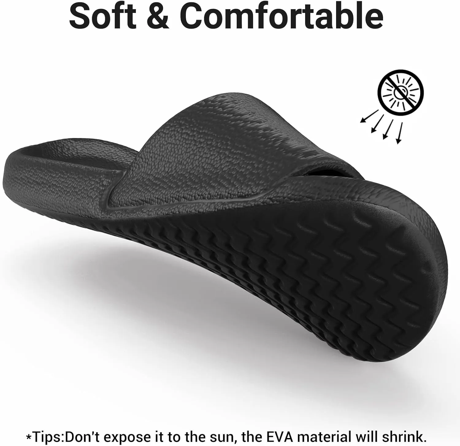 Non-Slip Shower Shoes for Men & Women - House Slippers with Arch Support Quick-Drying, Non-Slip - Cloud Slides Sandals Pool - Perfect for Home, Beach, and Travel