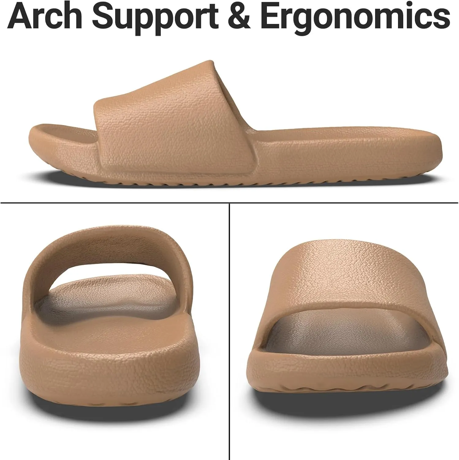 Non-Slip Shower Shoes for Men & Women - House Slippers with Arch Support Quick-Drying, Non-Slip - Cloud Slides Sandals Pool - Perfect for Home, Beach, and Travel
