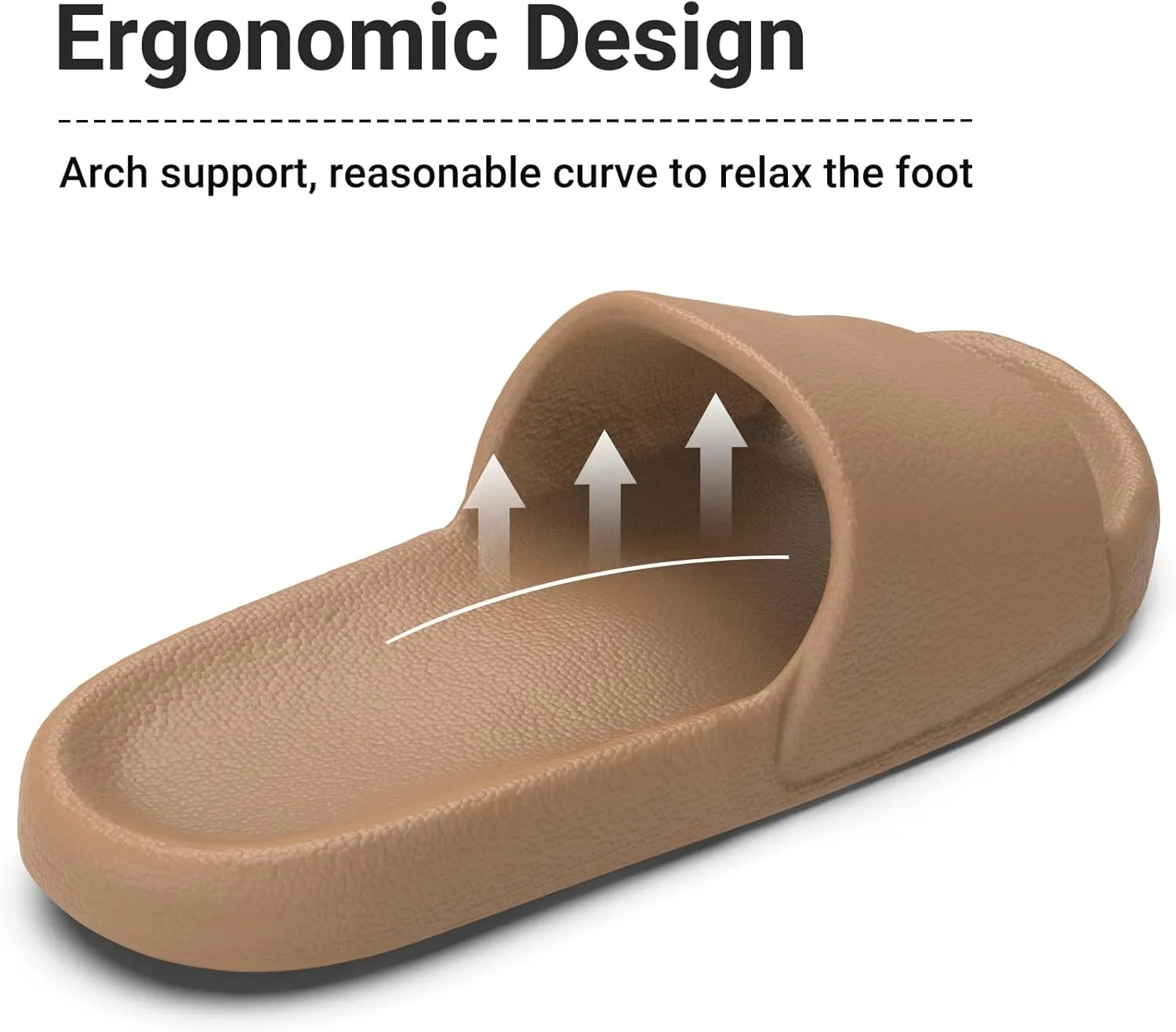 Non-Slip Shower Shoes for Men & Women - House Slippers with Arch Support Quick-Drying, Non-Slip - Cloud Slides Sandals Pool - Perfect for Home, Beach, and Travel