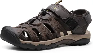 NORTIV 8 Men's Sandals, Closed Toe Athletic Sport Sandals, Mens Summer Shoes, Lightweight Trail Walking Sandals for Men