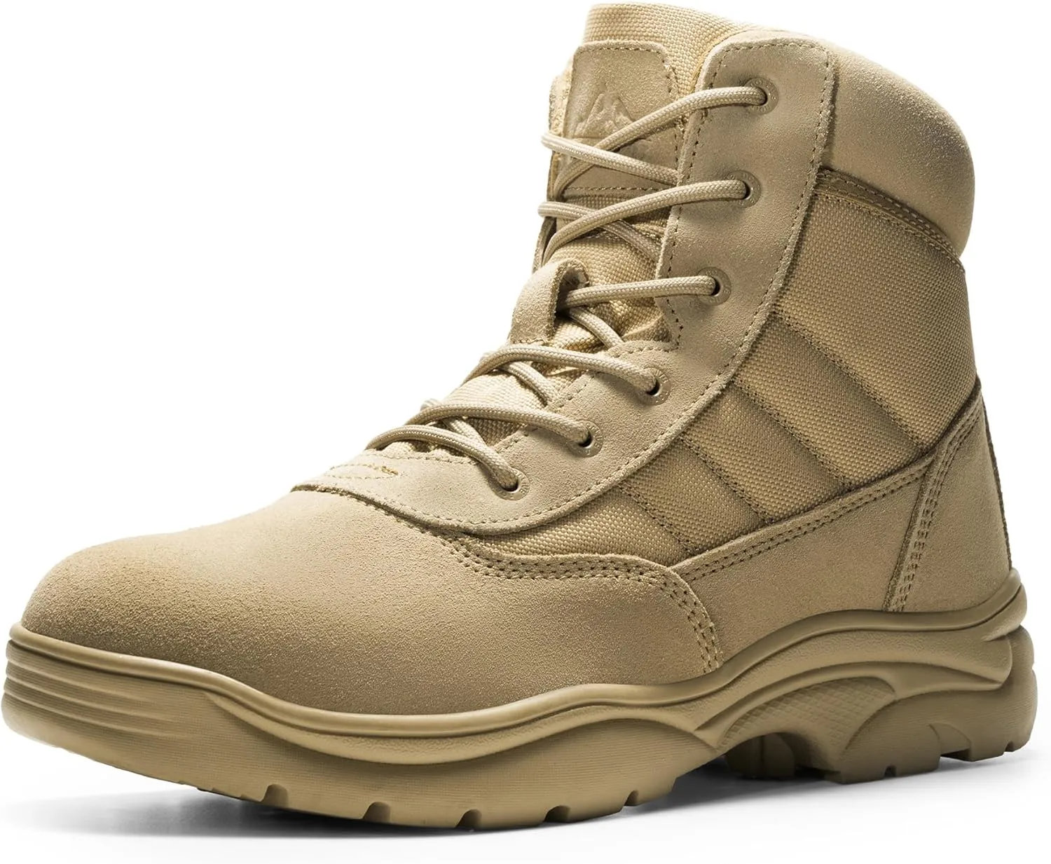 NORTIV 8 Men's Waterproof Tactical Work Boots Leather Outdoor Hiking Military 6 Inches Motorcycle Combat Boots Contractor