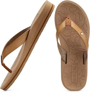 ONCAI Women's Flip Flops Arch Support Yoga Mat Summer Beach Woman Thong Sandals with Orthotic Rubber Soles(US Size 5-11)