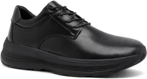 OrthoComfoot Men's Orthopedic Leather Dress Walking Shoes: Comfortable Arch Support Business Work Oxfords for Plantar Fasciitis, Orthotic Casual Thick Sole Sneakers for Foot and Heel Pain Relief