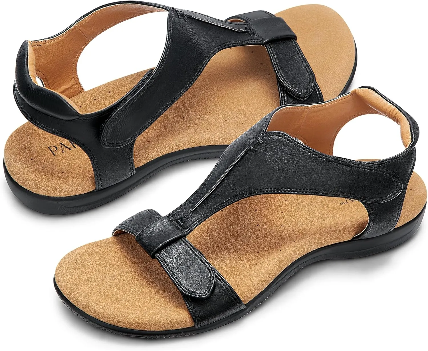 PARTY Women's Open Toe Sandals Arch Support and Adjustable Straps Comfortable Sandals for Walking